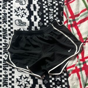 Nike Women's Black and White Athletic Shorts
